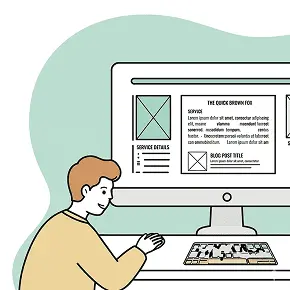 コンテンツ更新を行う作業画面の写真