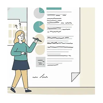 費用について悩んでいる様子のイラスト